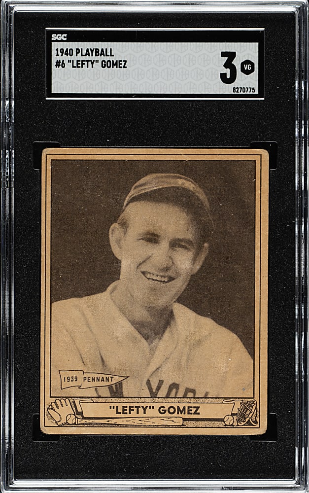1940 R335 Play Ball #6 Lefty Gomez SGC VG 3