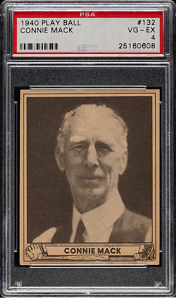 1940 R335 Play Ball #132 Connie Mack PSA VG-EX 4