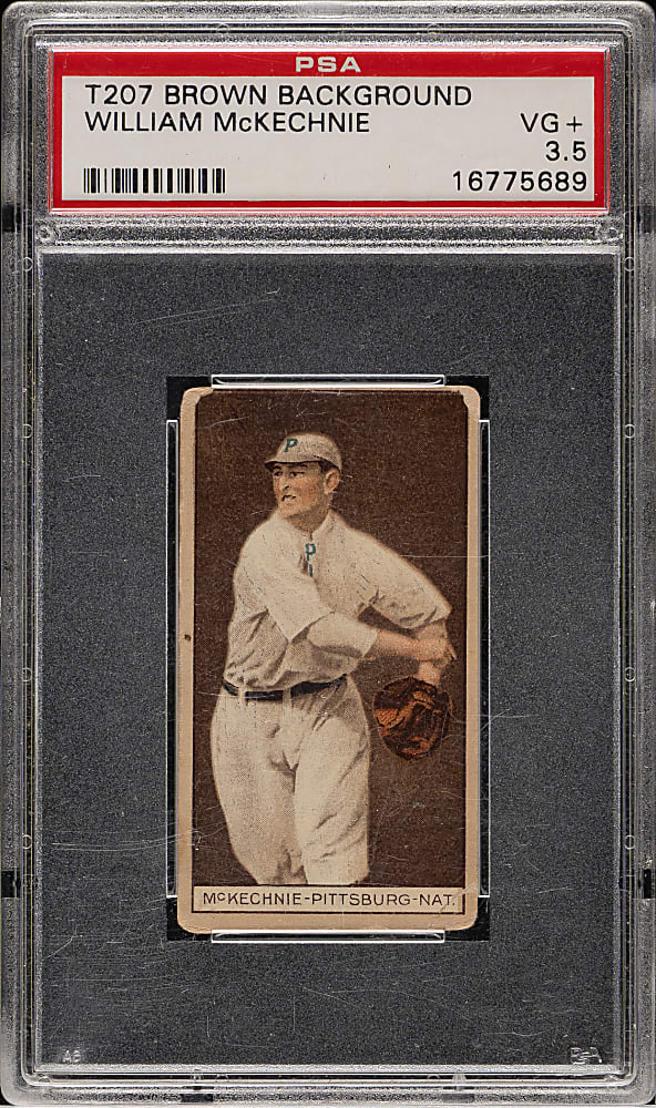 1912 T207 Brown Background Bill McKechnie PSA VG+ 3.5