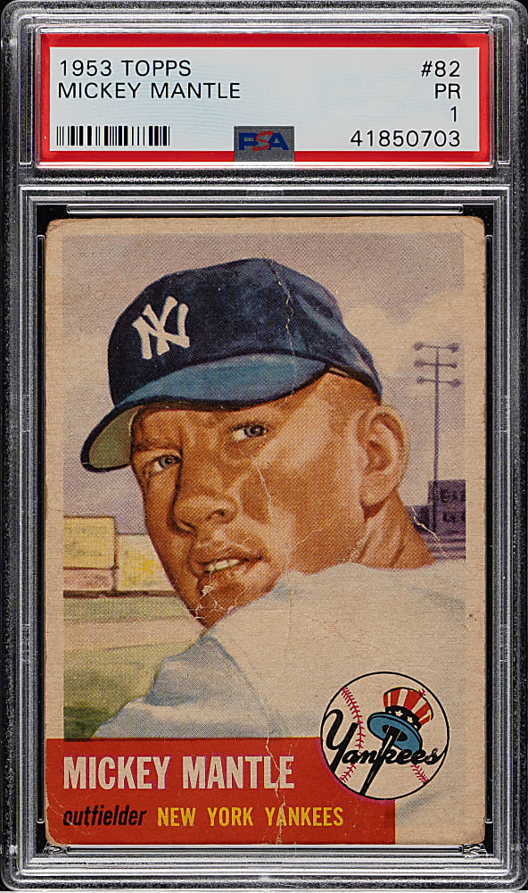 1953 Topps #82 Mickey Mantle PSA POOR 1