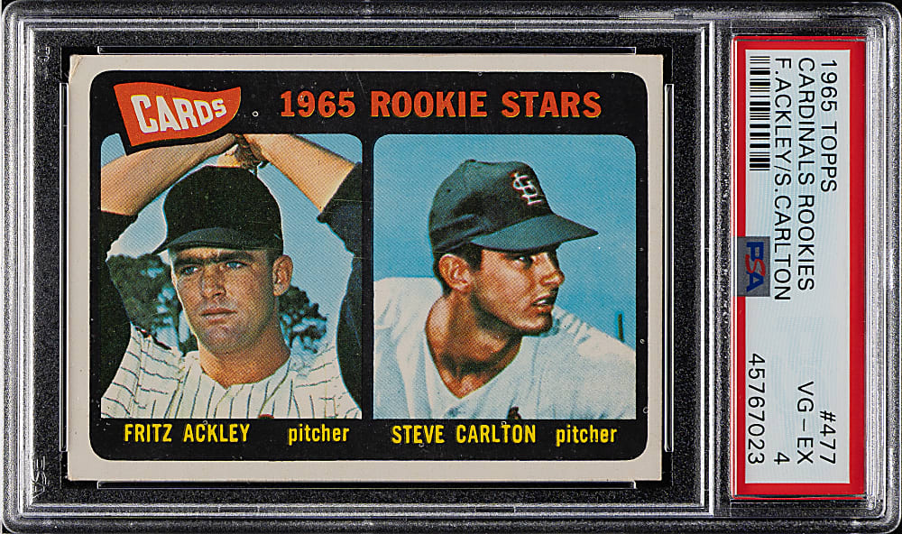 1965 Topps #477 Steve Carlton Rookie PSA VG-EX 4