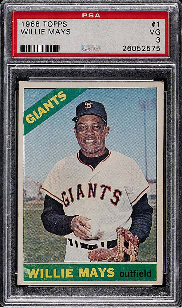 1966 Topps #1 Willie Mays PSA VG 3