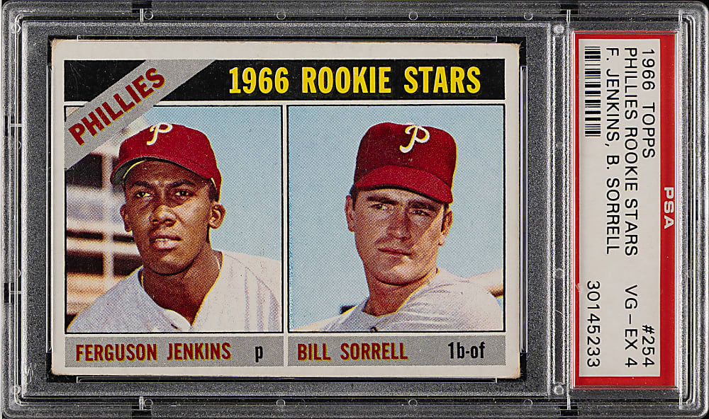1966 Topps #254 Fergie Jenkins Rookie PSA VG-EX 4