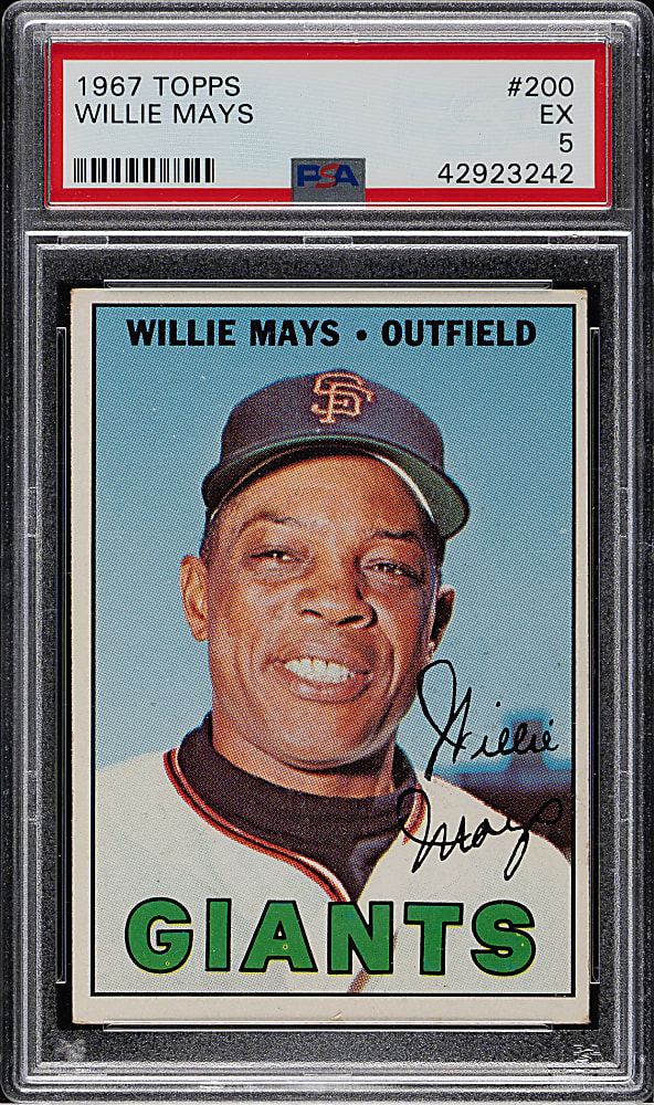 1967 Topps #200 Willie Mays PSA EX 5