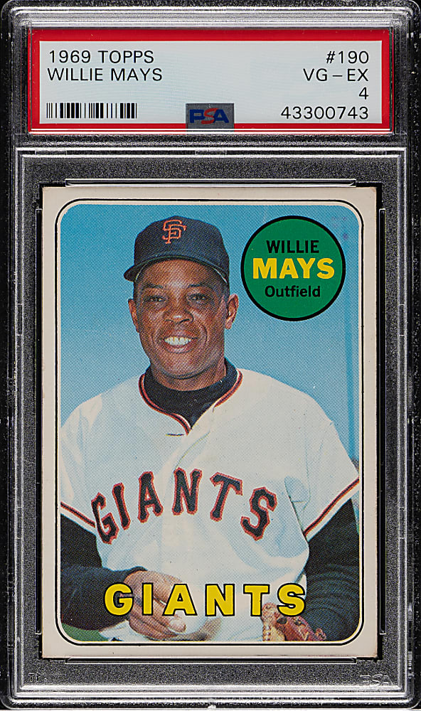 1969 Topps #190 Willie Mays PSA VG-EX 4