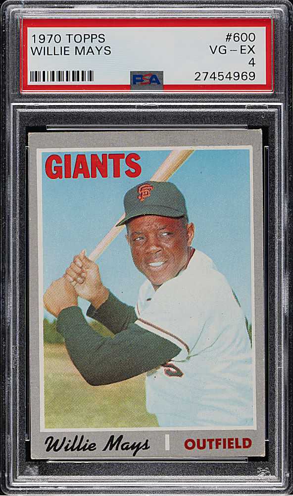1970 Topps #600 Willie Mays PSA VG-EX 4