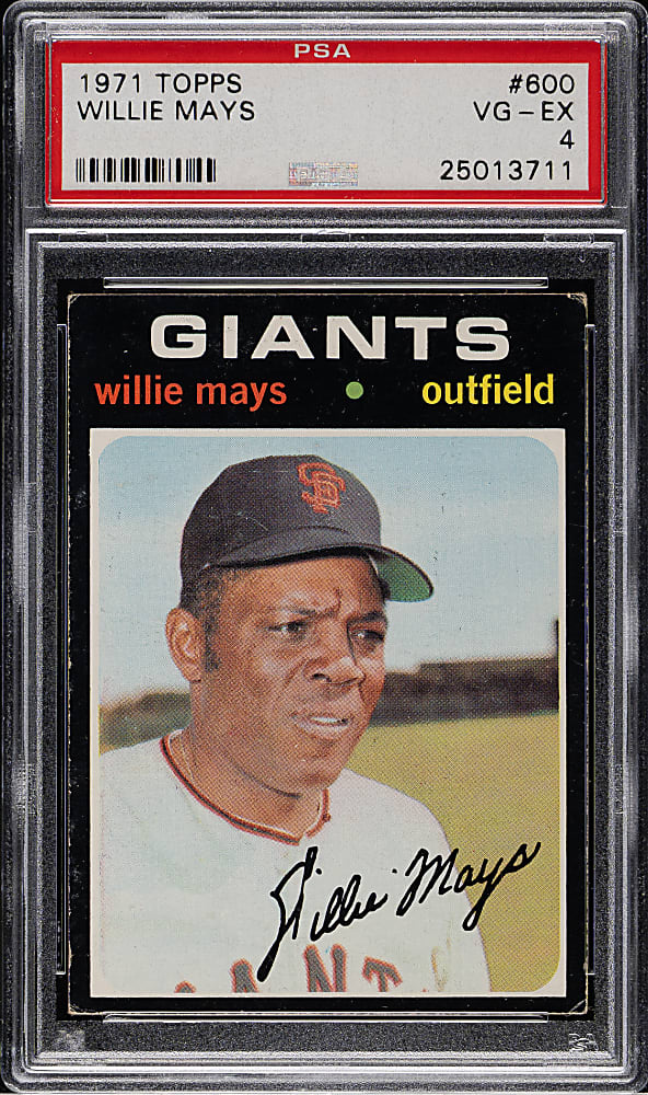 1971 Topps #600 Willie Mays PSA VG-EX 4