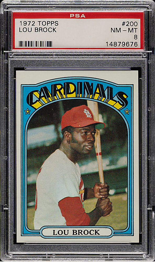 1972 Topps #200 Lou Brock PSA NM-MT 8