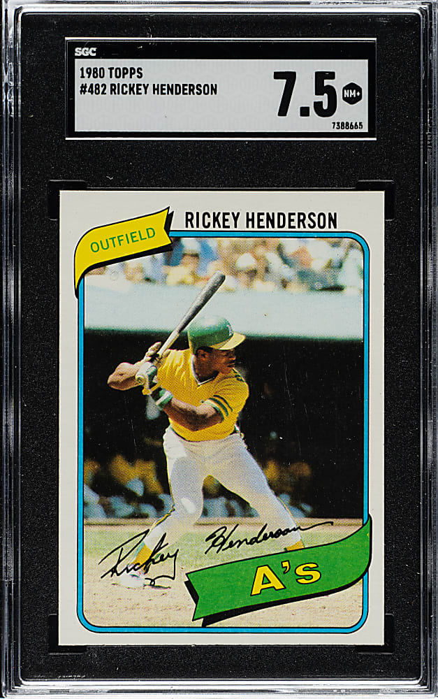 1980 Topps #482 Rickey Henderson Rookie SGC NM+ 7.5