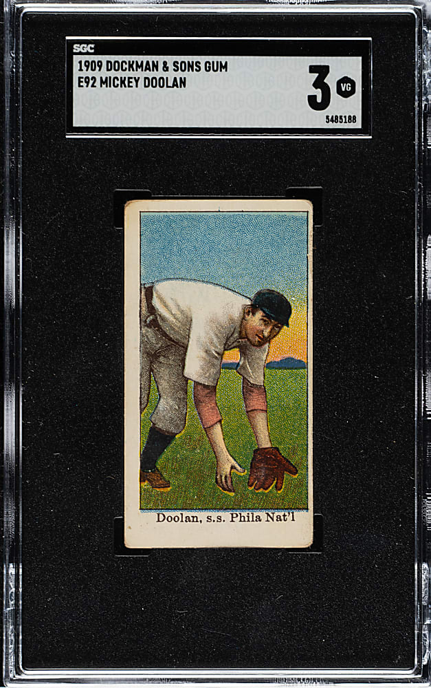 1909 E92 Dockman & Sons Mickey Doolan SGC VG 3