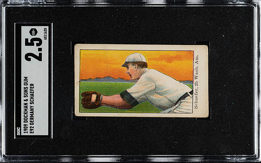 1909 E92 Dockman & Sons Germany Schaefer SGC GOOD+ 2.5