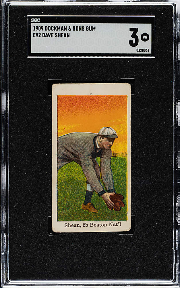 1909 E92 Dockman & Sons Dave Shean SGC VG 3