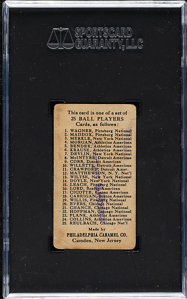 1909 E95 Philadelphia Caramel Larry Doyle SGC POOR 1