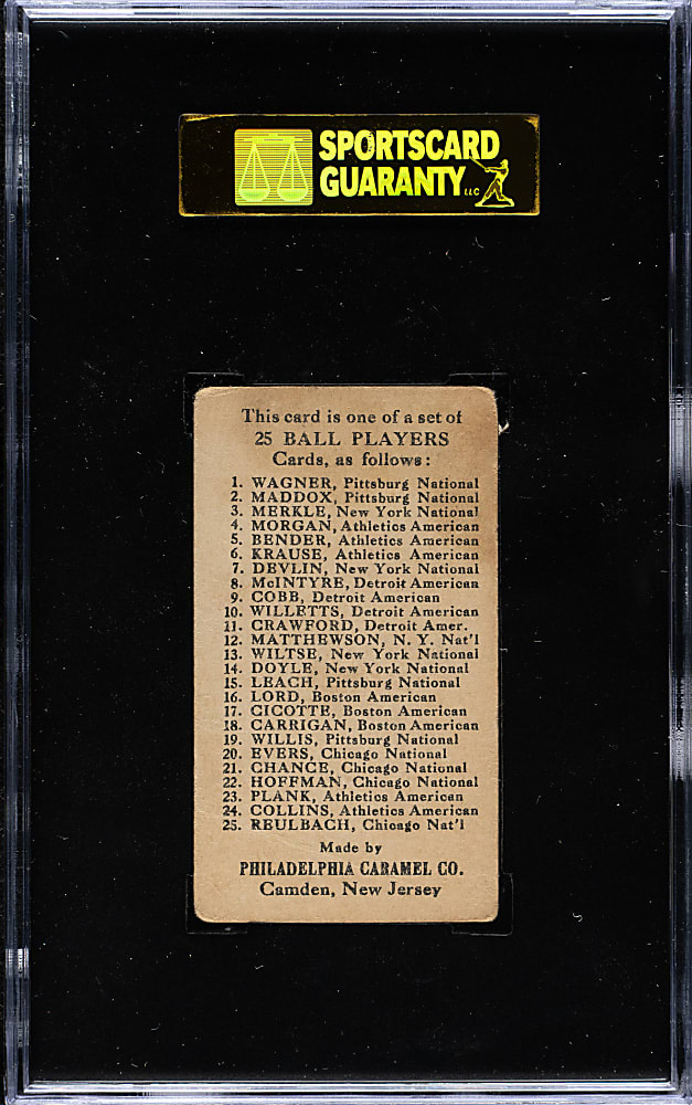 1909 E95 Philadelphia Caramel Ed Willetts SGC GOOD 30