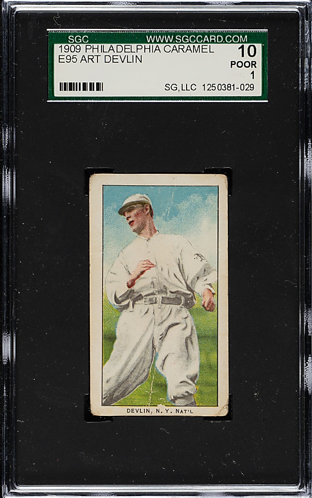 1909 E95 Philadelphia Caramel Art Devlin SGC POOR 10