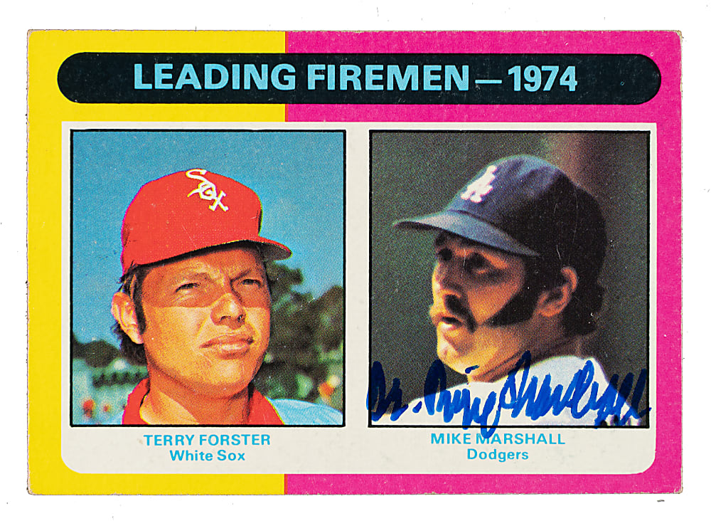 Signed 1975 Topps Mini Mike Marshall