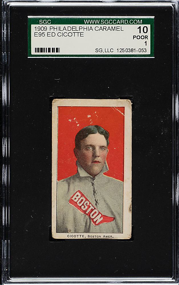 1909 E95 Philadelphia Caramel Ed Cicotte SGC POOR 10