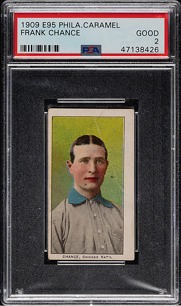 1909 E95 Philadelphia Caramel Frank Chance PSA GOOD 2