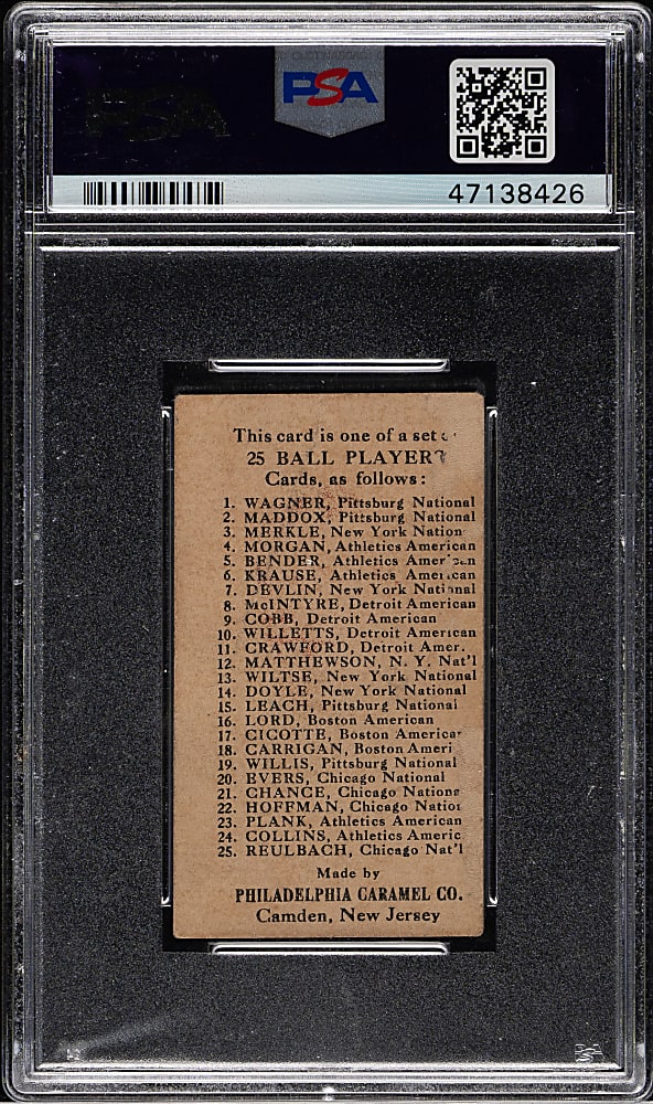 1909 E95 Philadelphia Caramel Frank Chance PSA GOOD 2