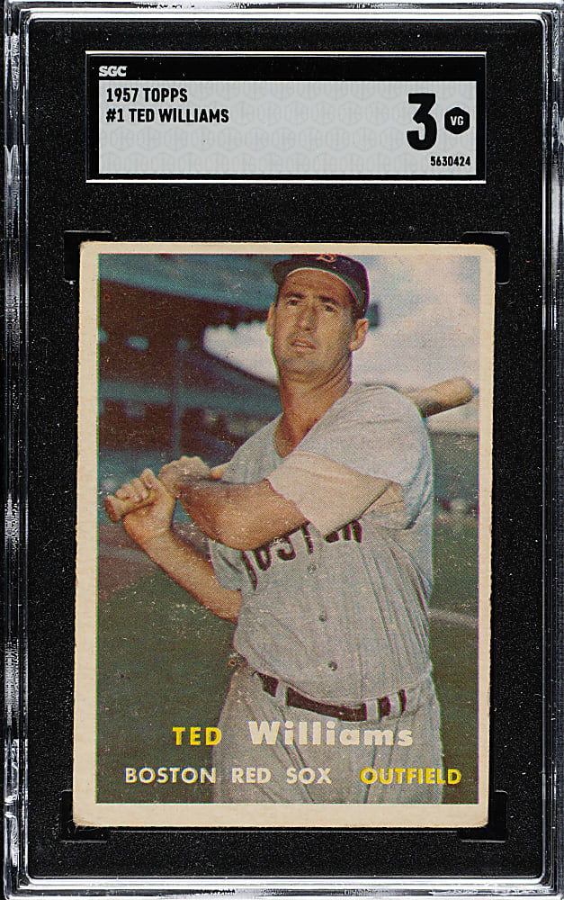 1957 Topps #1 Ted Williams SGC VG 3