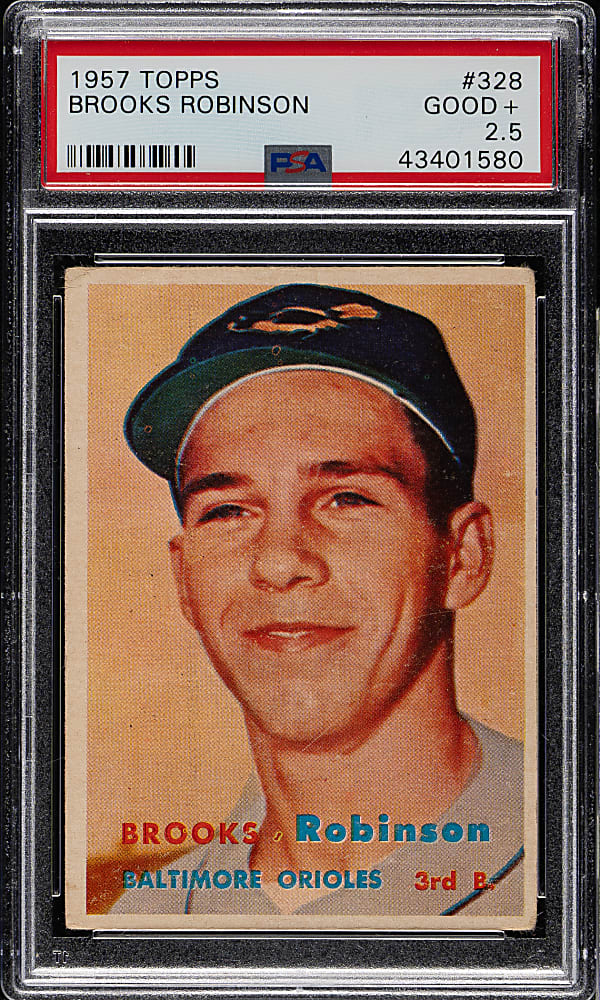 1957 Topps #328 Brooks Robinson Rookie PSA GOOD+ 2.5