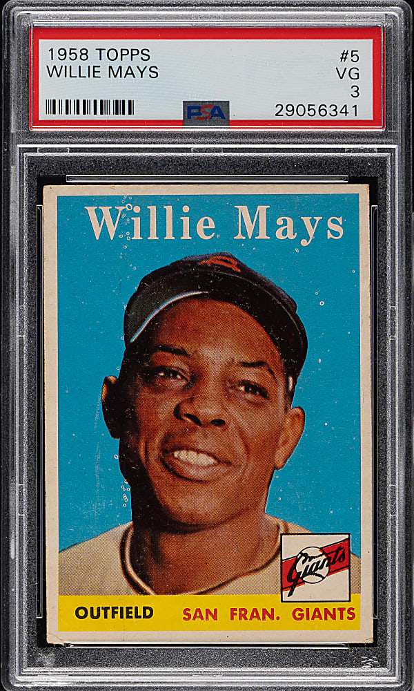 1958 Topps #5 Willie Mays PSA VG 3