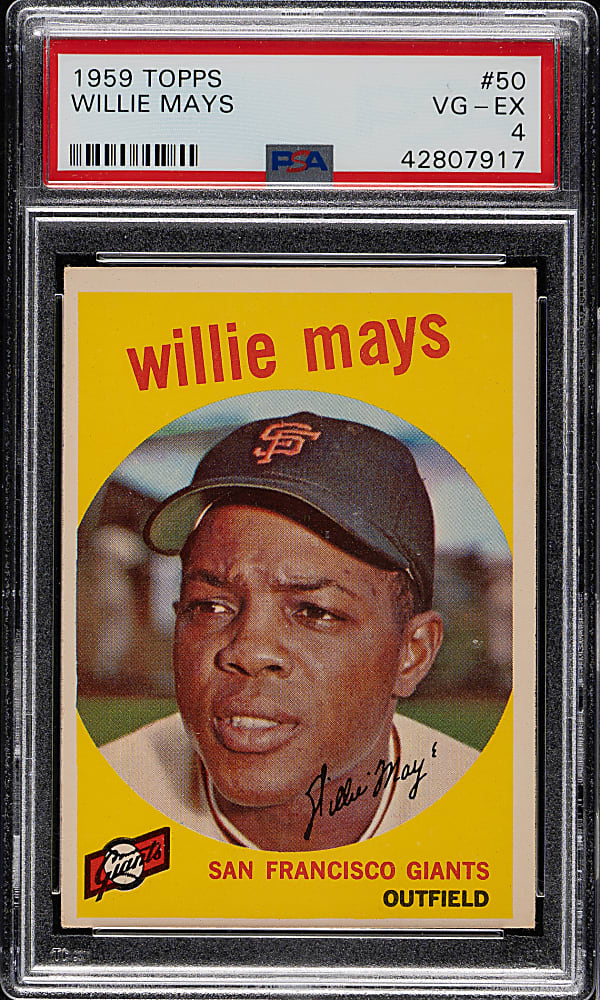 1959 Topps #50 Willie Mays PSA VG-EX 4
