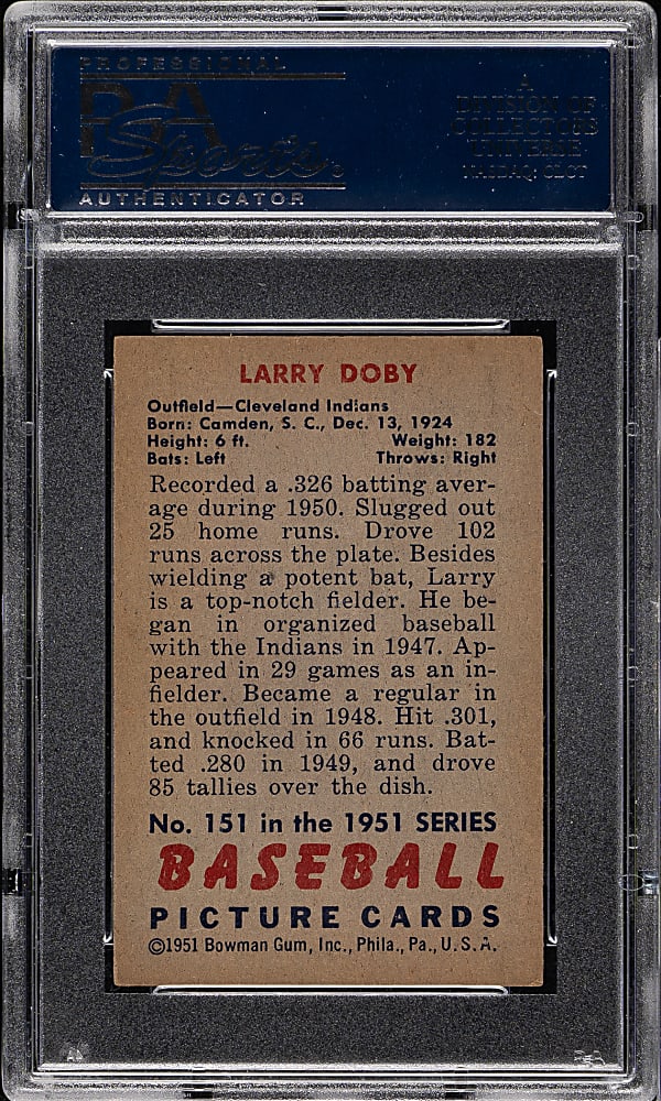 1951 Bowman #151 Larry Doby PSA EX-MT 6