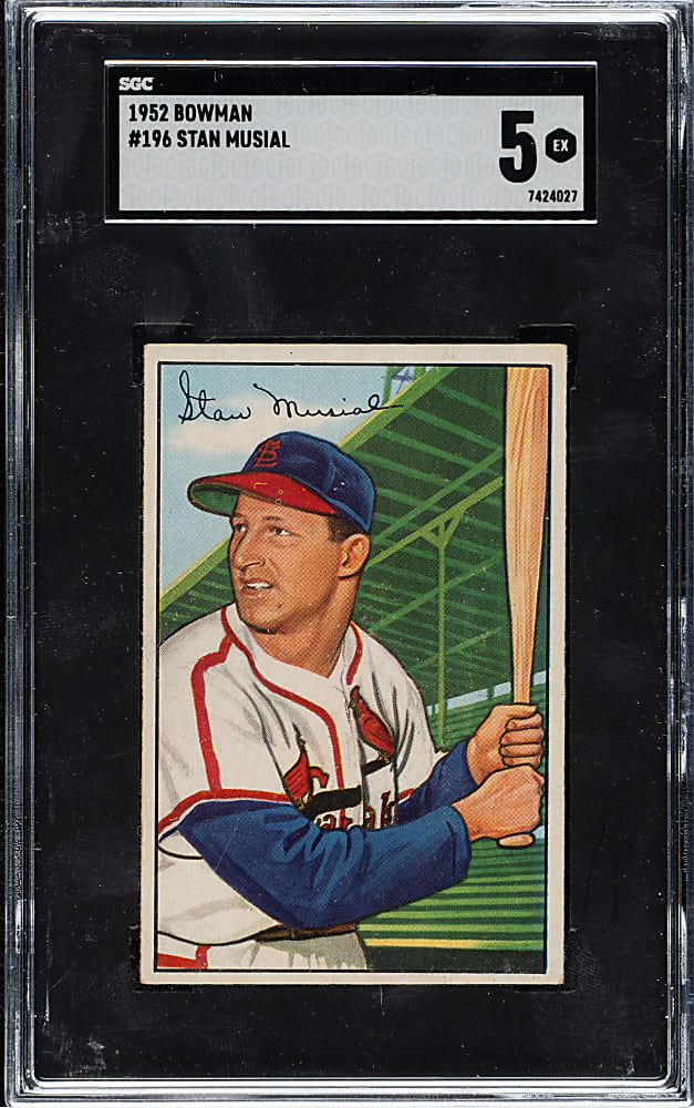 1952 Bowman #196 Stan Musial SGC EX 5