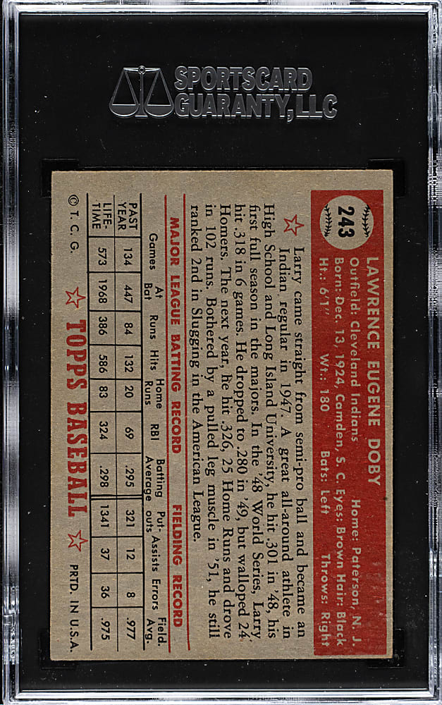 1952 Topps #243 Larry Doby SGC VG/EX+ 4.5