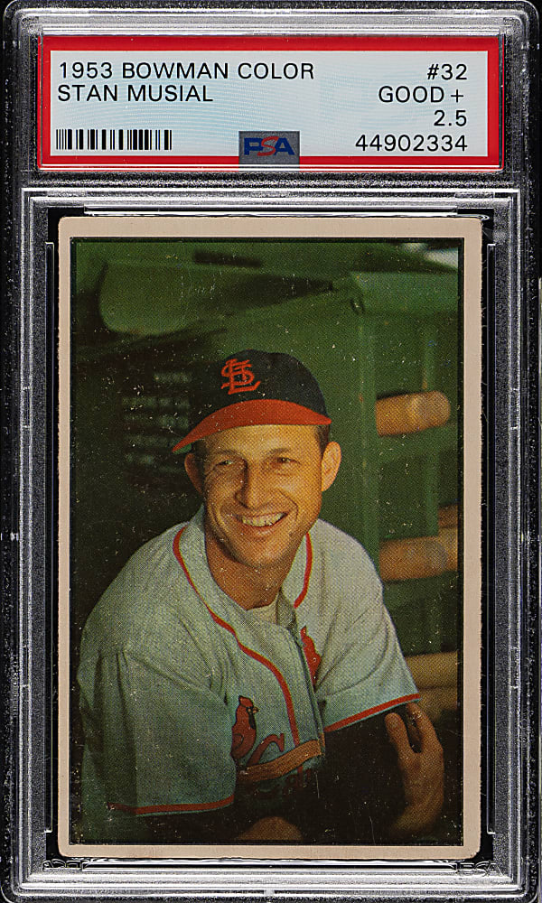 1953 Bowman Color #32 Stan Musial PSA GOOD+ 2.5