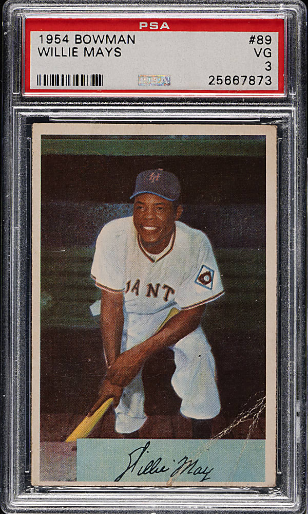 1954 Bowman #89 Willie Mays PSA VG 3