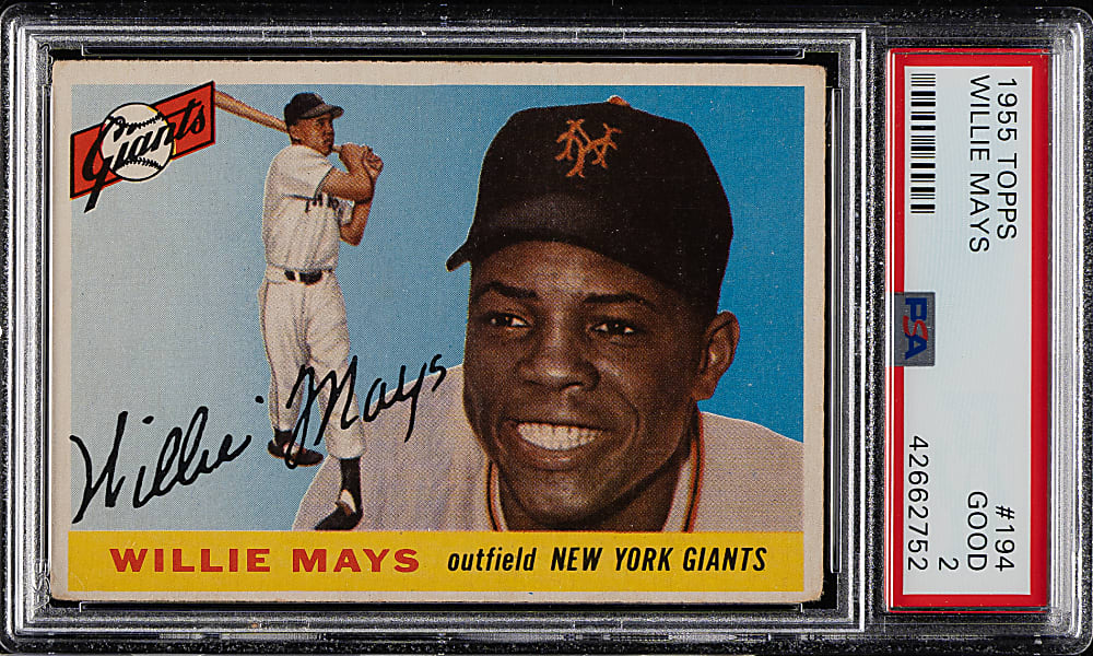 1955 Topps #194 Willie Mays PSA GOOD 2