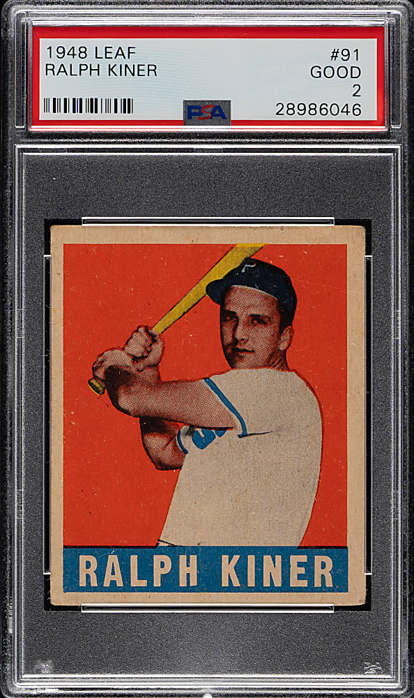 1948-1949 Leaf #91 Ralph Kiner Rookie PSA GOOD 2