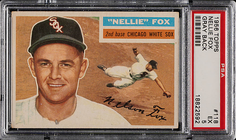 1956 Topps #118 Nellie Fox Gray Back PSA EX 5