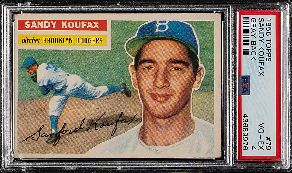1956 Topps #79 Sandy Koufax Gray Back PSA VG-EX 4