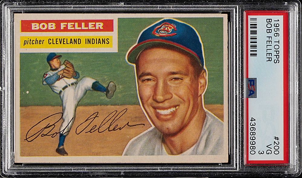 1956 Topps #200 Bob Feller PSA VG 3