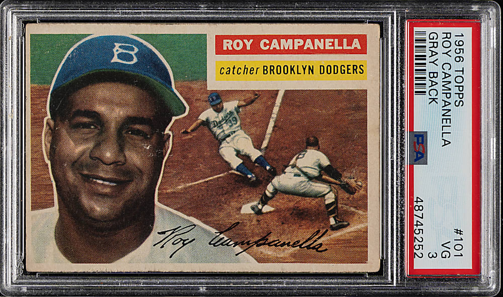 1956 Topps #101 Roy Campanella Gray Back PSA VG 3