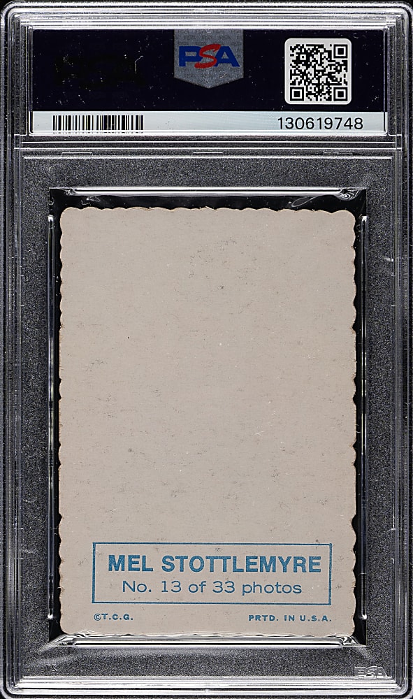 1969 Topps Deckle Edge #13 Mel Stottlemyre PSA NM 7