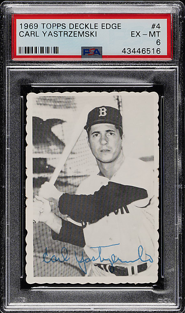 1969 Topps Deckle Edge #4 Carl Yastrzemski PSA EX-MT 6