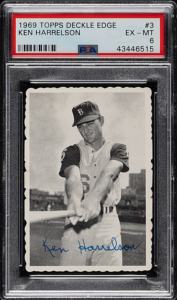 1969 Topps Deckle Edge #3 Ken Harrelson PSA EX-MT 6