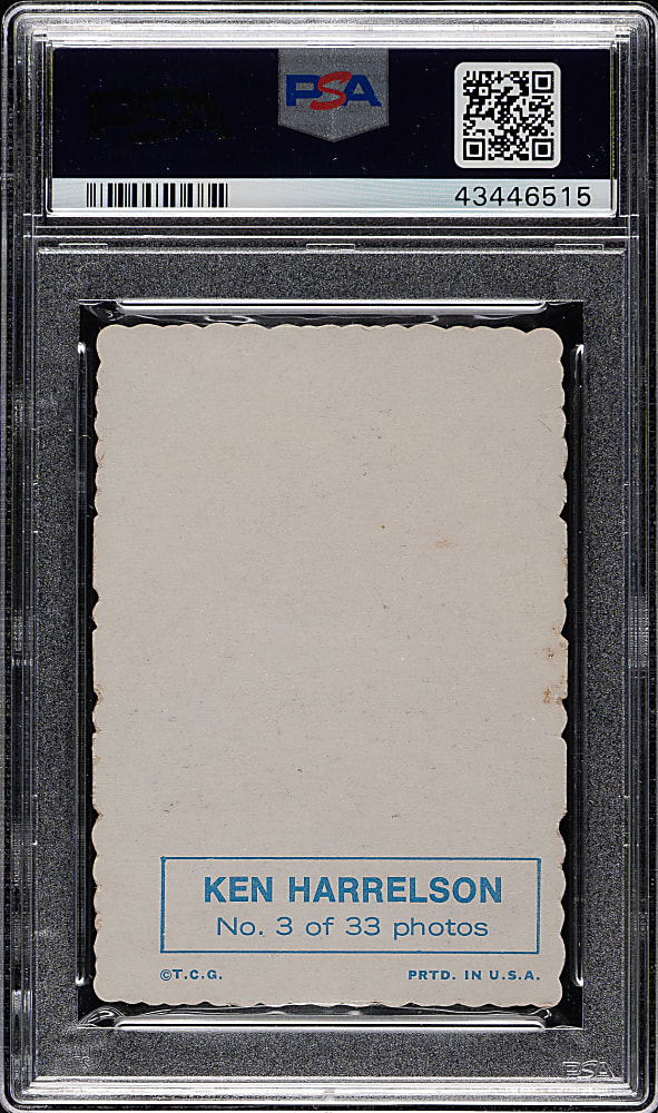 1969 Topps Deckle Edge #3 Ken Harrelson PSA EX-MT 6