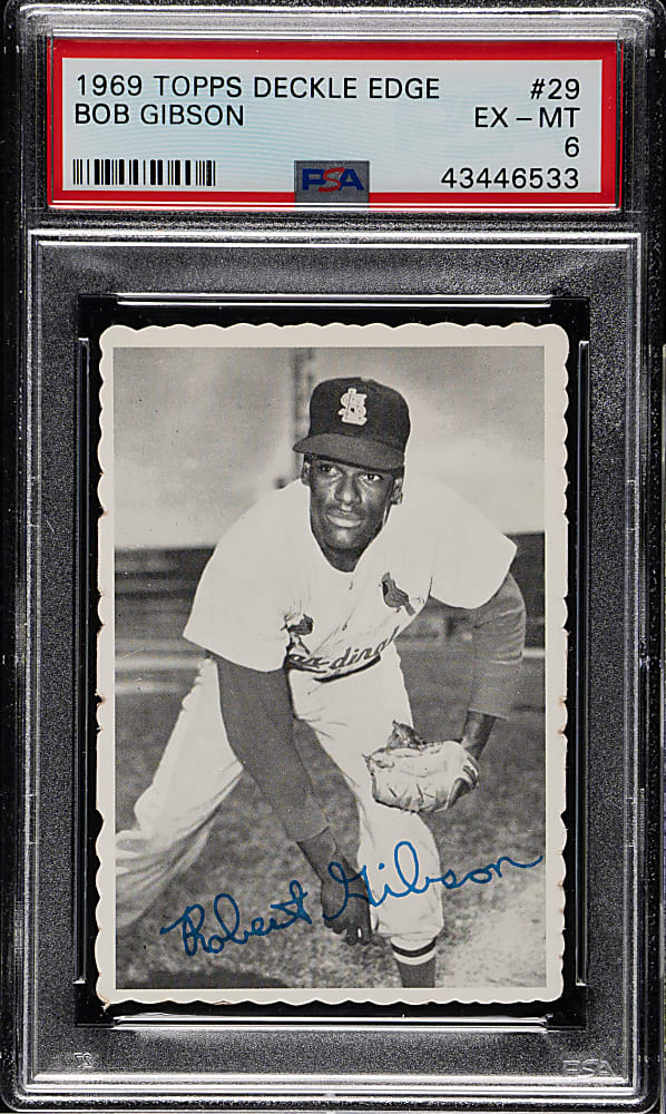 1969 Topps Deckle Edge #29 Bob Gibson PSA EX-MT 6