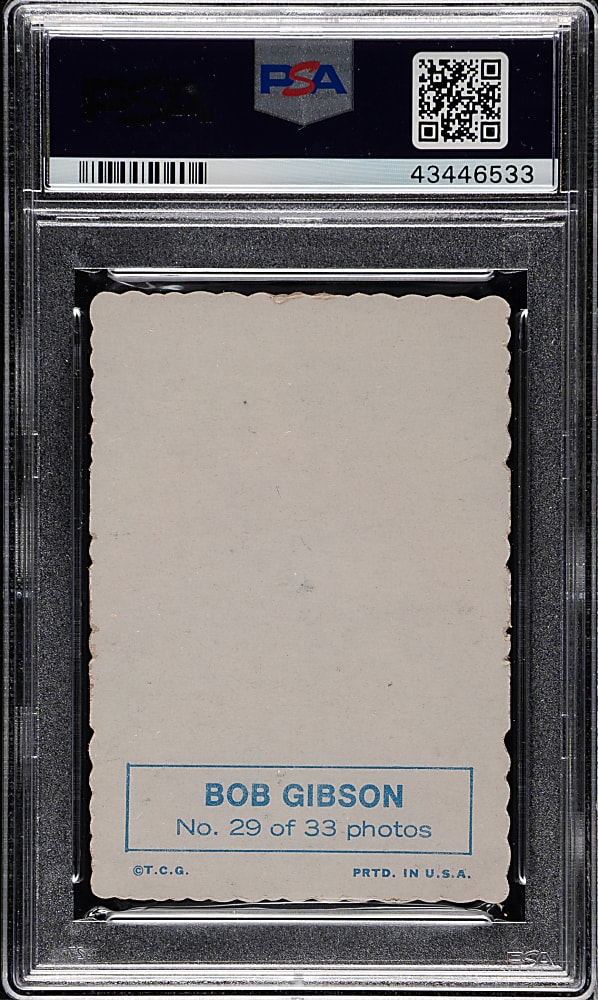 1969 Topps Deckle Edge #29 Bob Gibson PSA EX-MT 6