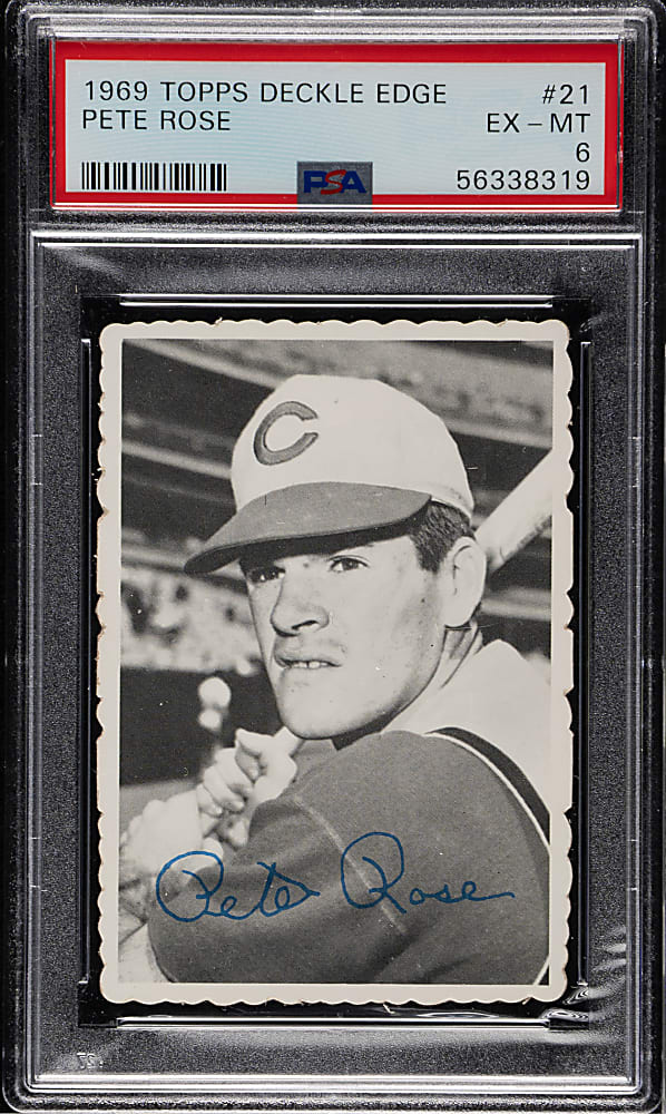 1969 Topps Deckle Edge #21 Pete Rose PSA EX-MT 6