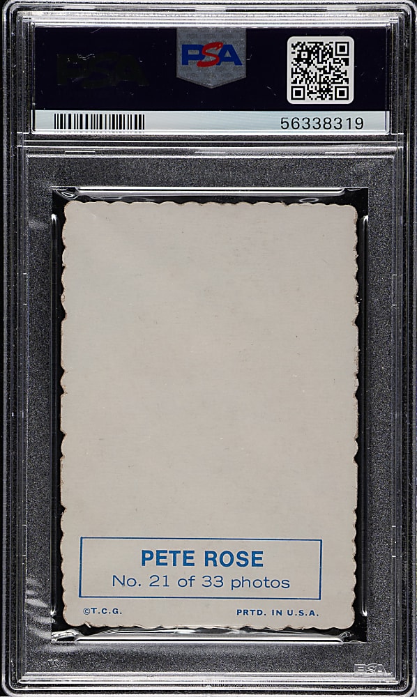 1969 Topps Deckle Edge #21 Pete Rose PSA EX-MT 6