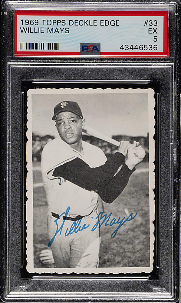 1969 Topps Deckle Edge #33 Willie Mays PSA EX 5