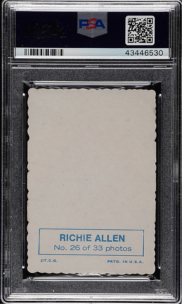 1969 Topps Deckle Edge #26 Richie Allen PSA EX 5
