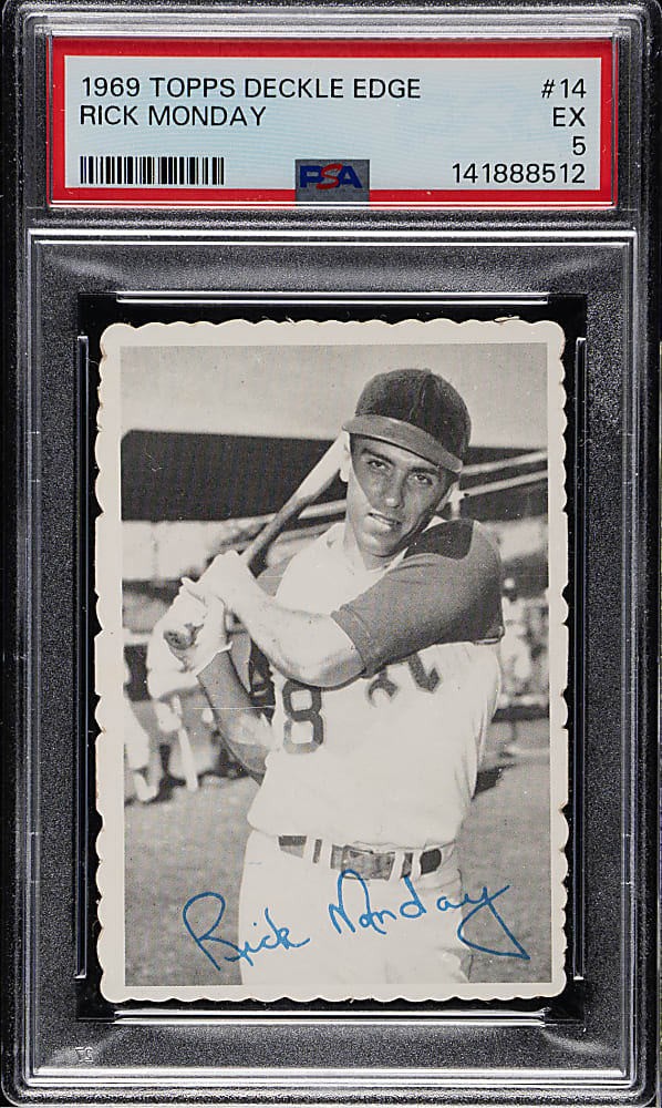 1969 Topps Deckle Edge #14 Rick Monday PSA EX 5