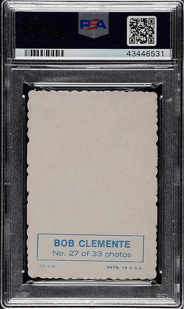 1969 Topps Deckle Edge #27 Roberto Clemente PSA VG-EX+ 4.5